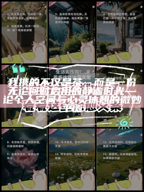 我携的不仅是茶，而是一份无论何时启用的静谧时光—论个人空间与心灵休憩的微妙平衡